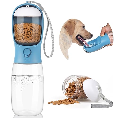 Kytely Portable Travel Dog Water Dispenser with Food Container