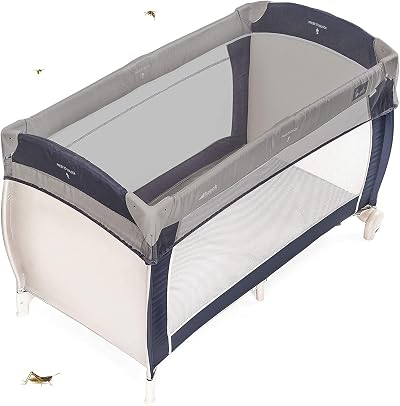 Zamboo Universal Mosquito Net for Travel Cot Playpen Bassinet Grey