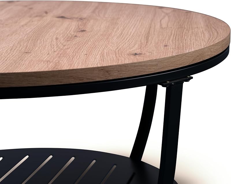 Mesa de Centro Palermo en Negro, 80 x 43 x 80 cm — foto 4 de 6