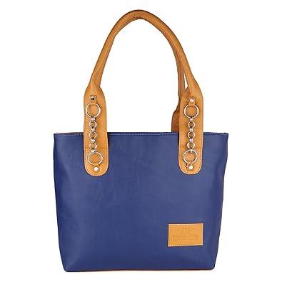 SAHAL PU Blue Shoulder Bag for Women