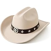 Jastore Kids Cowboy Hat for Girls Boys Western Cowboy Cowgirl Hat with Star Buckle Belt