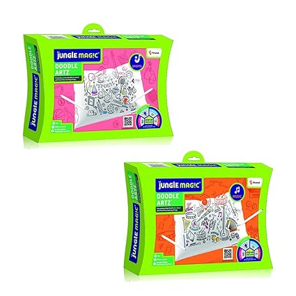 Jungle Magic Doodle Arz for Kids Bed Time Art Game for Girls and Boys Which Helps Reduce Their Mobile Addiction (Sports + Music)