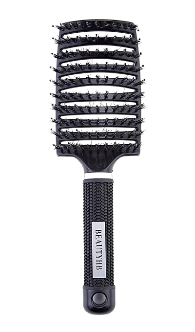 Natural Boar Bristle Hair Brush Detangler Hairbrush for Women Long Thick Thin Fine Curly & Tangled Hair Massage Scalp Spread Sebum Oils Add Shine Promote Hair Health Suitable for Women Men Great Gift best hairbrush