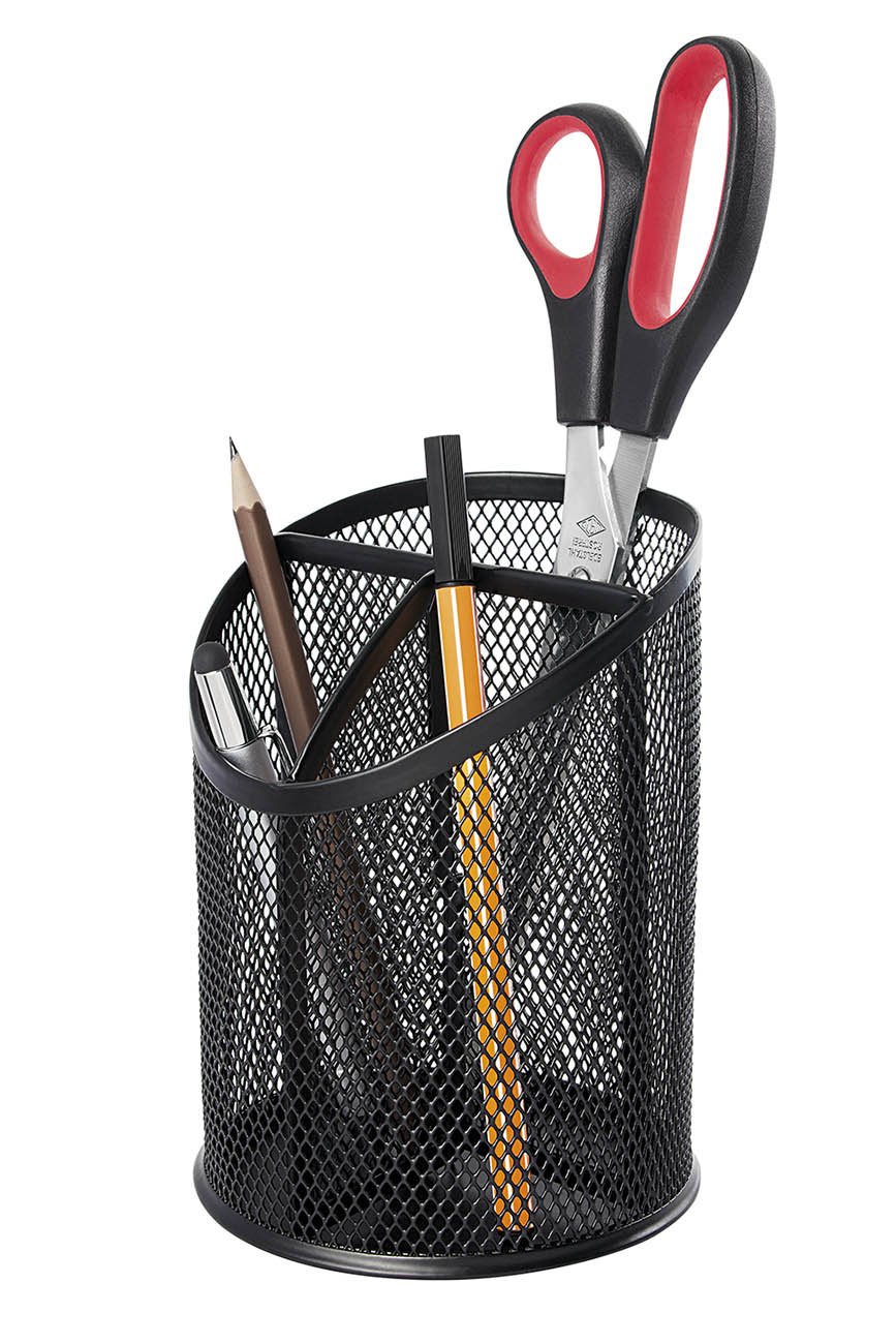 Wedo 65601 Butler Office (3 Compartments with Powder-Coated Metal Wire 11 x 14.7 cm) Black