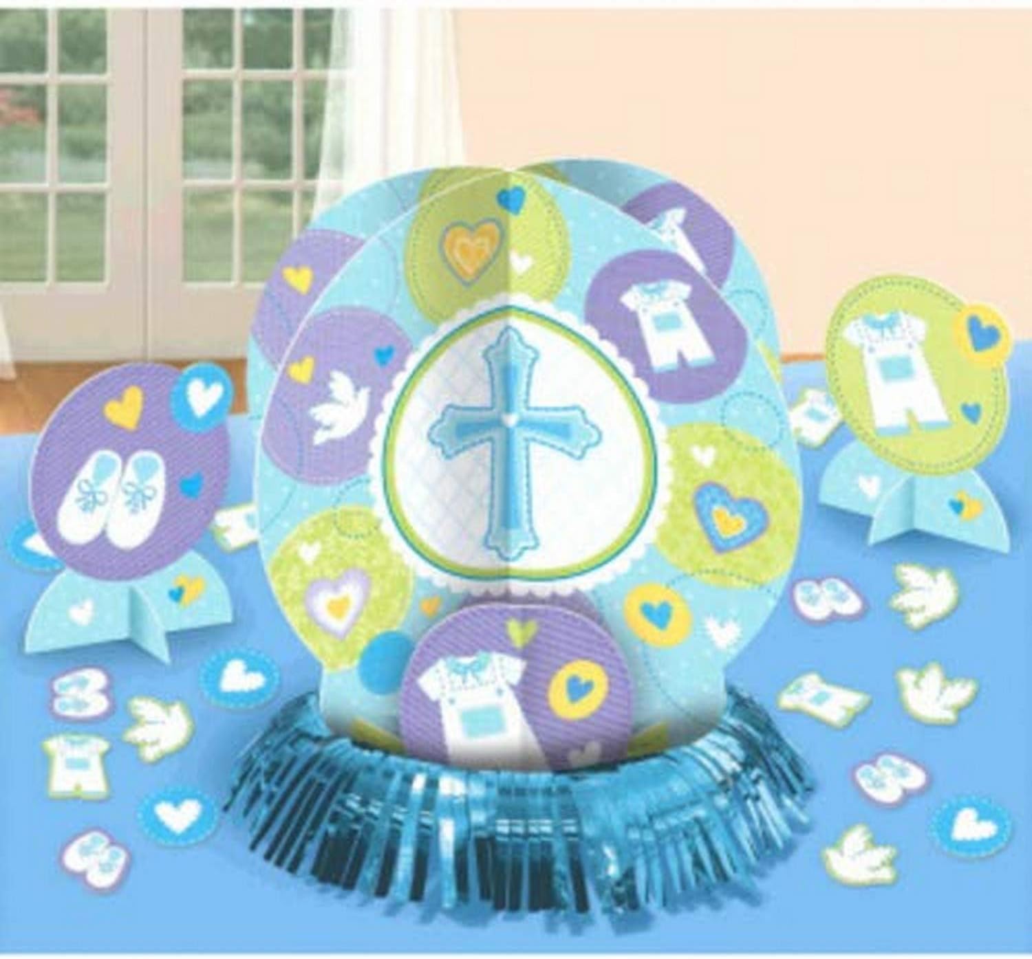 Amazon Com Amscan 280052 Sweet Christening Table Kit Party