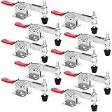 chfine 10 Pack Hold Down Toggle Clamps Woodworking Latch Antislip Red Hand Tool Holding Capacity Antislip Horizontal Heavy Du