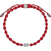 KARMA AND LUCK Guardian of Blessing, Men's Red String Bronze Charm Bracelet, Handmade in Bali for Protection, Adjustable Size
