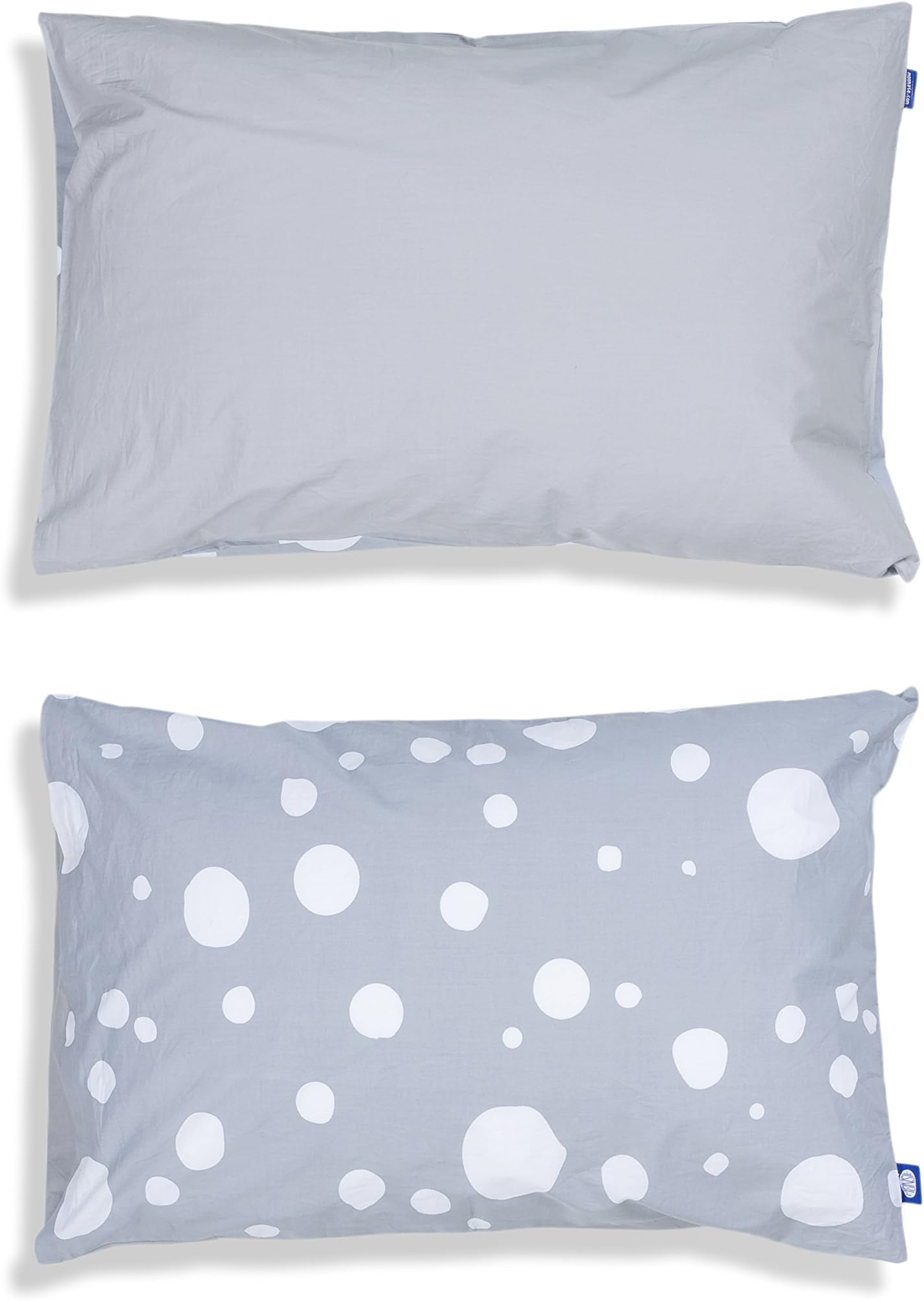 Moonsie 100% Organic Cotton Cot Bed Pillowcase (Grey - Luna)