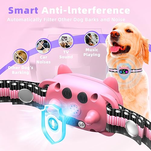 Bark Collar, Dog Bark Collar for Large Medium Small Dogs, Smart