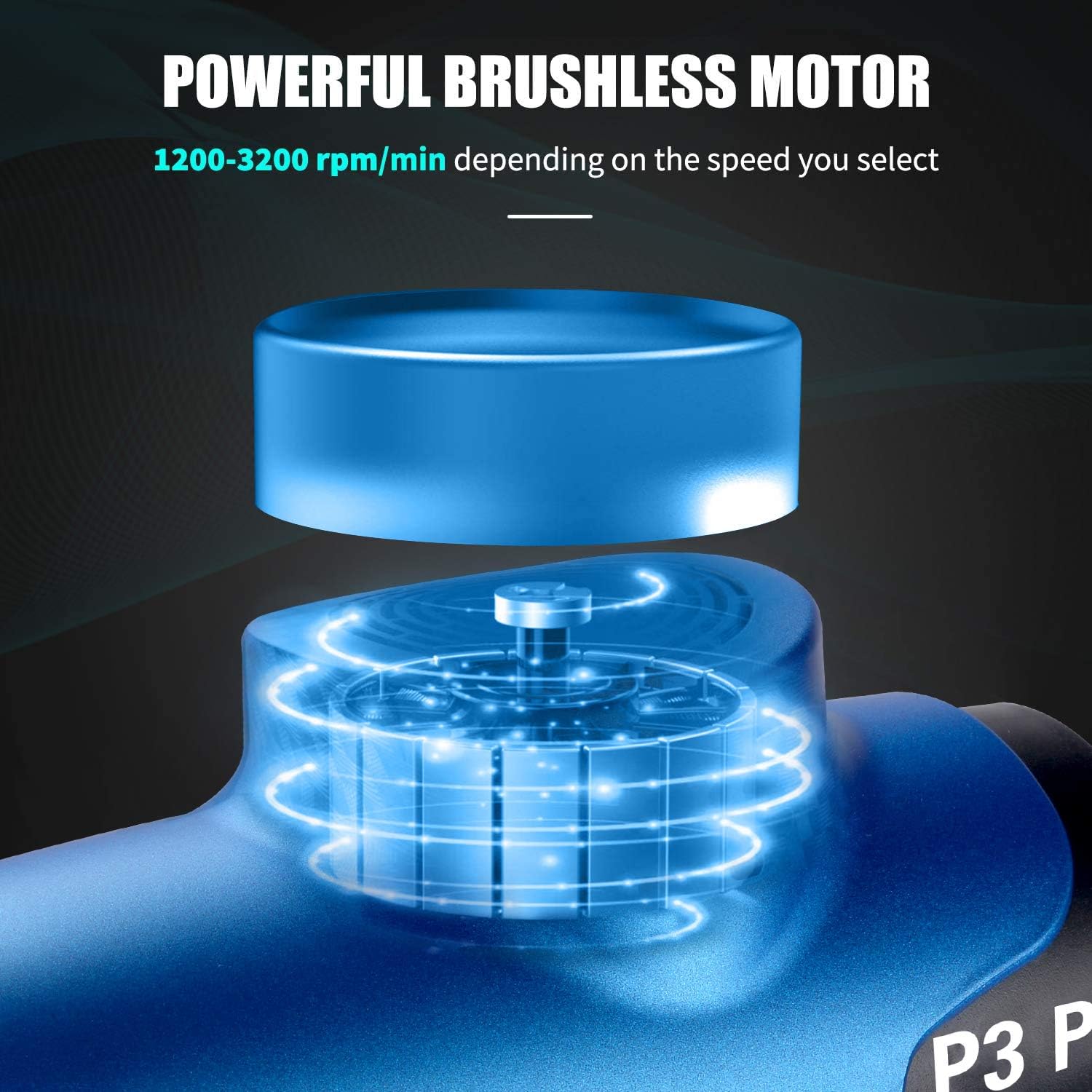 Massage Gun Deep Tissue Percussion Muscle Massager for Pain Relief, Handheld Electric Body Massager Sports Drill Portable Super Quiet Brushless Motor,20Speeds Percussion Massage P3 Pro: Health & Personal Care
