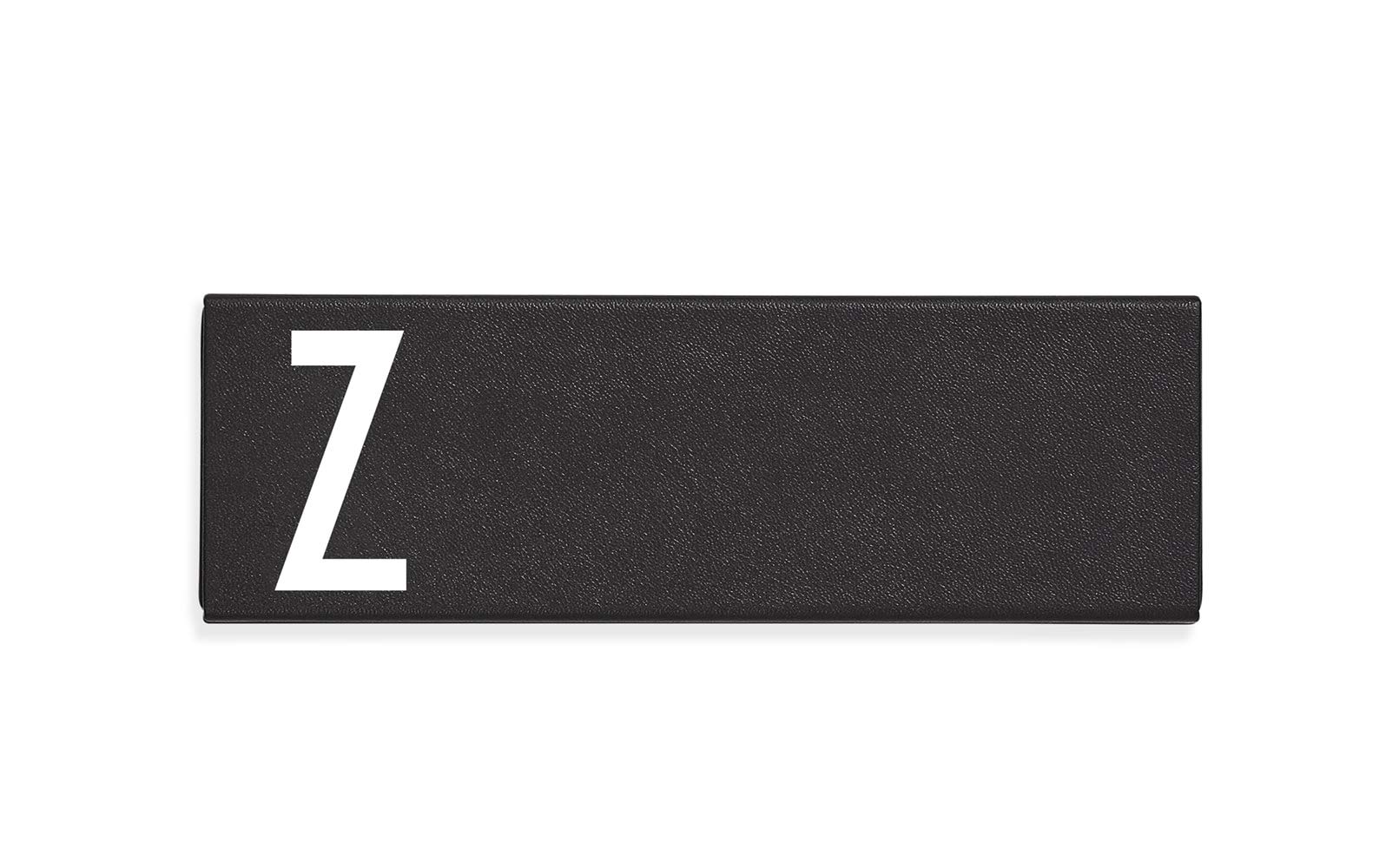 Design Letters Personalised Black Metal Pencil Case for Pen, Pencil, Eraser, Ruler Ideal Stationary Storage Gift for Work and School (Z)