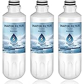 LT1000P ADQ747935 Water Filter 6-Month Replacement for LG LT1000P/PC/PCS ThinQ Water Filter AGF80300704,LRFS28XBS,LRFLC2706S,LRMXS2806S,LMXS28626S,LFXS26973S,LFXC22526S,3 Combo Set
