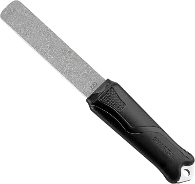 120N Pietra Abrasiva Diamantata A Doppia Grana Per Affilare Coltelli Da Caccia, Coltelli Da Outdoor E Utensili Da Giardino, 220/600 (Extra Grossa/Fine)