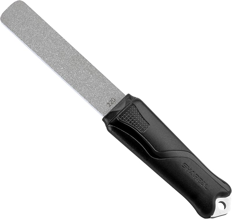 120N Pietra Abrasiva Diamantata A Doppia Grana Per Affilare Coltelli Da Caccia, Coltelli Da Outdoor E Utensili Da Giardino, 220/600 (Extra Grossa/Fine)
