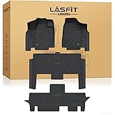 LASFIT Floor Mats Fit for Chrysler Town & Country 2008-2016/Dodge Grand Caravan 2008-2020, All Weather TPE Fit Floor Liner for Chrysler Town & Country & Dodge Grand Caravan 3 Row Car Mats, Black