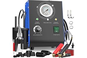Aoteda Automotive Smoke Machine Leak Detector, 19PSI Upgraded Dual Mode with Built-in Air Pump & Pressure Gauge, 12V DC EVAP Vacuum Exhaust Fuel Pipe Diagnostic Tool for Vehicles, ATV, Boat