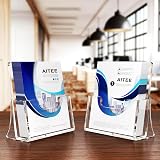 AITEE A5 Clear Leaflet Holder - Acrylic Brochure Dispenser 2 Pack view 7