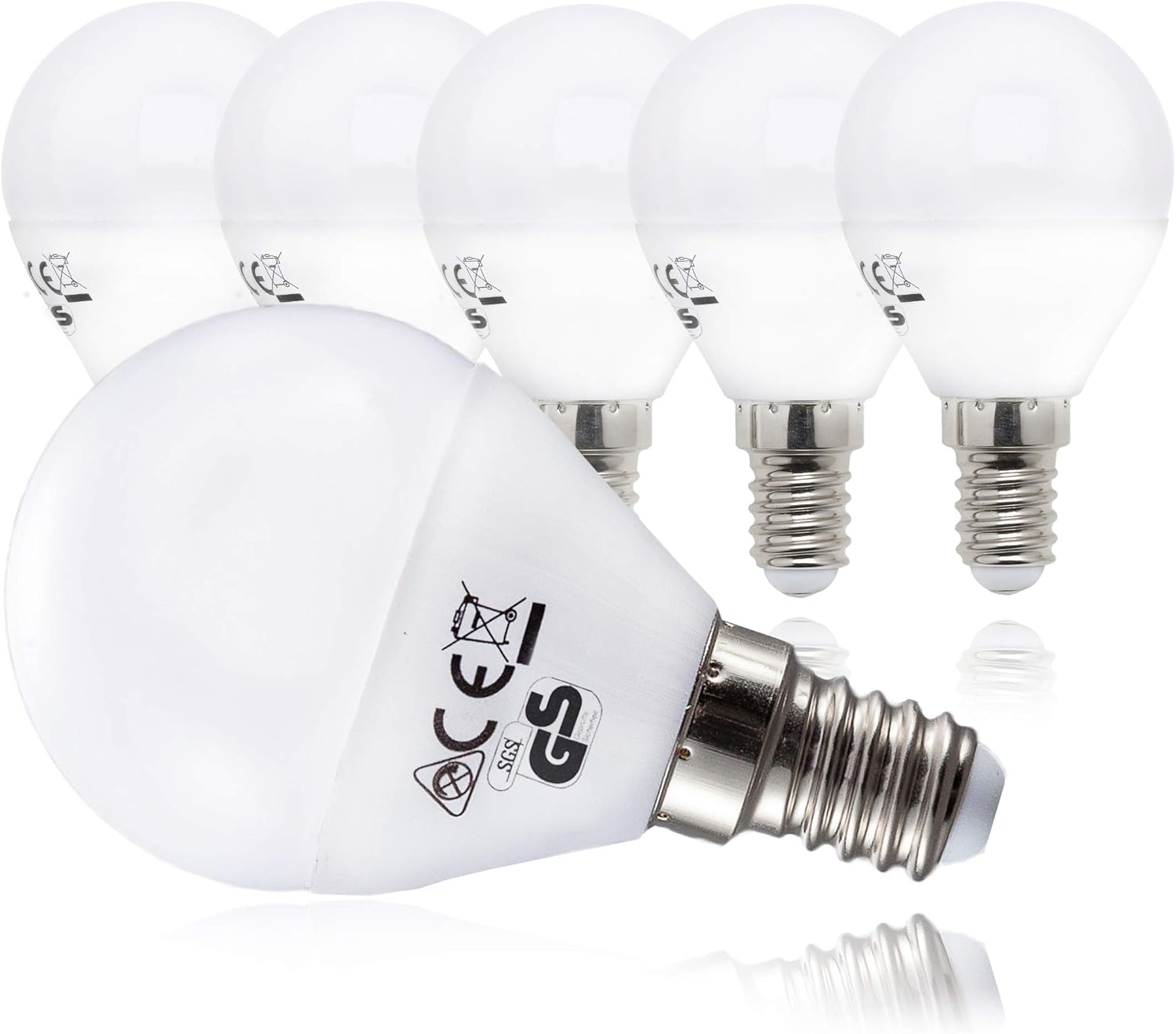 B.K. Licht lot de 5 ampoules 5W LED E14, 470 Lumen par ampoule, lumière