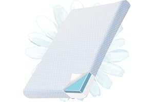 DIBAKO Pack and Play Mattresses, Dual Sided Soft & Firm Playpen Pack N Play Mattresses, 38"x26" Mini Crib Mattress Memory Foam Playard Mattress with Washable Cover for Baby Toddler