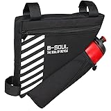 UPANBIKE Bike Triangle Frame Bag 1.5L Polyester Front Tube Bag Bicycle Saddle Bag With Water Bottle Holder (Water bottle not included)