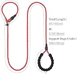 TagME Slip Lead for Dogs 1.8m Reflective Training Leash Red 8mm view 2