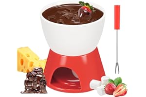Chocolate Fondue Mug, Melting Chocolate Mug 300ml Ceramic Chocolate Fondue Set, Mini Meltings Pot, Personal Fondues Mugs, Mel
