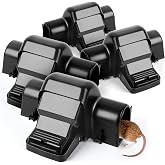 TrapJaw Rat and Chipmunk Traps. Prevents Accidental Triggering with Dual Tunneled Design. Covered Snap Traps for Humane Kill, Reusable, Pest Control for Rats,Outdoor &amp; Indoor Use 4 Pack