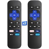 (Pack of 2) Remote Control for Roku Express, Box, Player, Premiere | Replacement Compatible for R0KU 1 2 3 4【NOT for RokuStick or RokuTV】