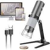 Bysameyee Wireless Digital Microscope 4K HD Wi-Fi Microscope Camera Digital Magnifier Compatible for iPhone, Android Phones and PC (Black)