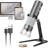 Bysameyee 4K HD Wi-Fi Wireless Digital Microscope Camera Magnifier, Compatible for iPhone, iPad, Android Phones and PC