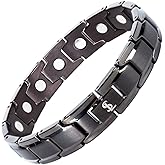 Smarter LifeStyle Elegant Titanium Magnetic Bracelet for Men And Women- Adjustable Bracelet Length with Sizing Tool for Perfect Fit, Women Mens Bracelet (Gunmetal Gray)