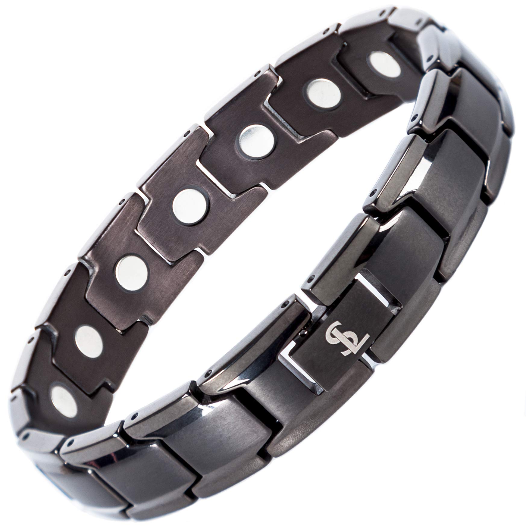 Smarter LifeStyle Elegant Titanium Magnetic Bracelet (Gunmetal Grey)