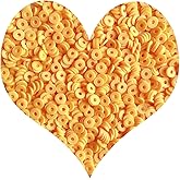 3000Pcs Flat Round Polymer Beads Vinyl Heishi Beads for Jewelry Making Women Necklace Bracelet Earrings (09-Yellow)