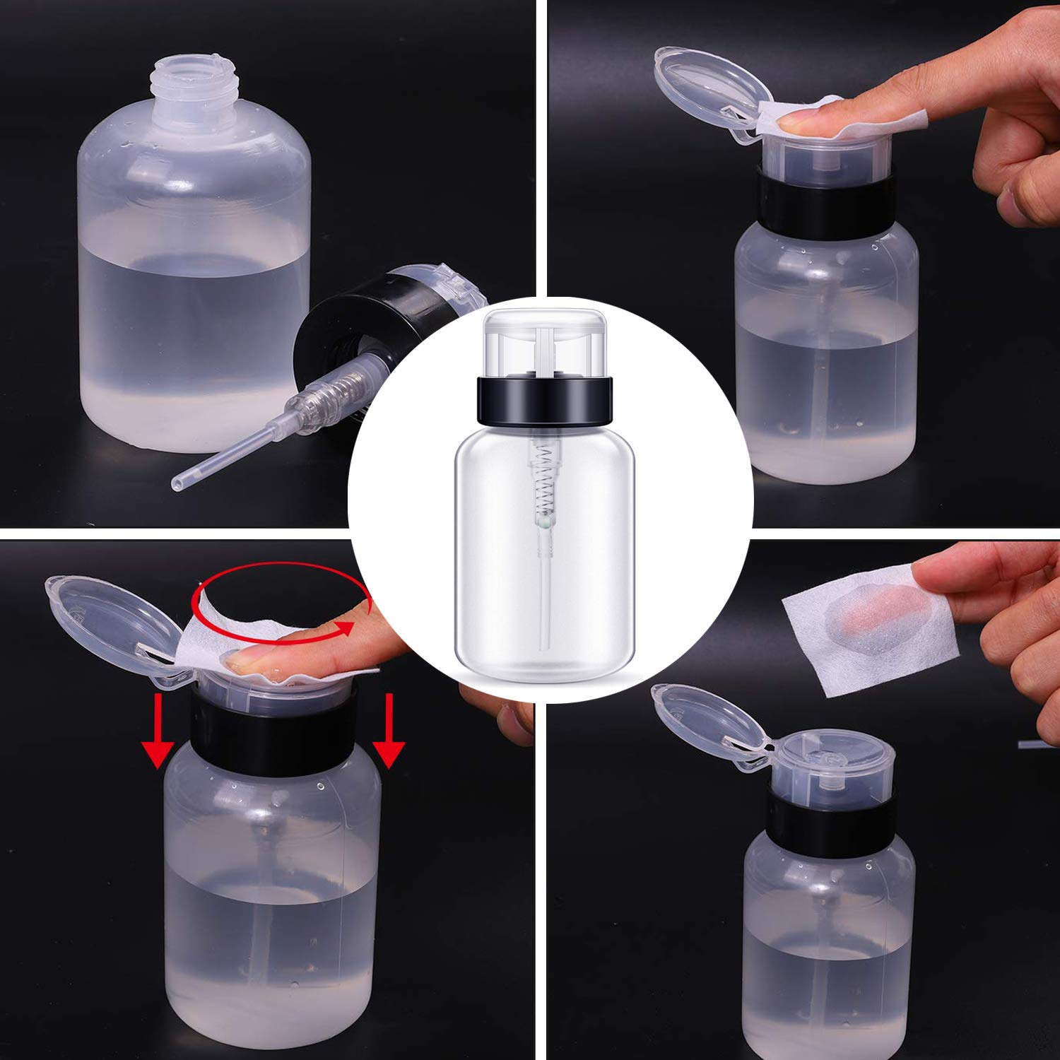 HiMo 10PC Plastic Acrylic Nail Art Soak Off Cap Clip UV Gel Polish Remover Wrap Tool (Pink) : Beauty