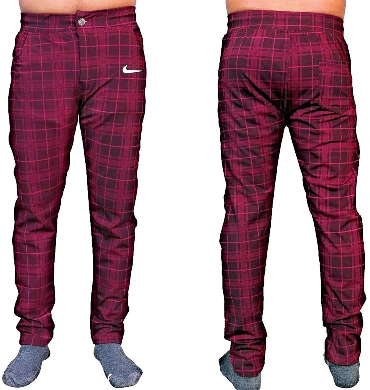 red checkered trousers mens