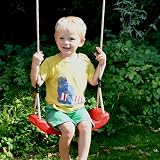 Garden Games Children’s Swing Seat with Safety Grip, Adjustable Ropes (Red) view 5