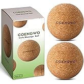 COENGWO Cork Ball Lacrosse Ball, Deep Tissue Muscle Tension Therapy Ball for Trigger Point Therapy, Muscle Soreness, Yoga The