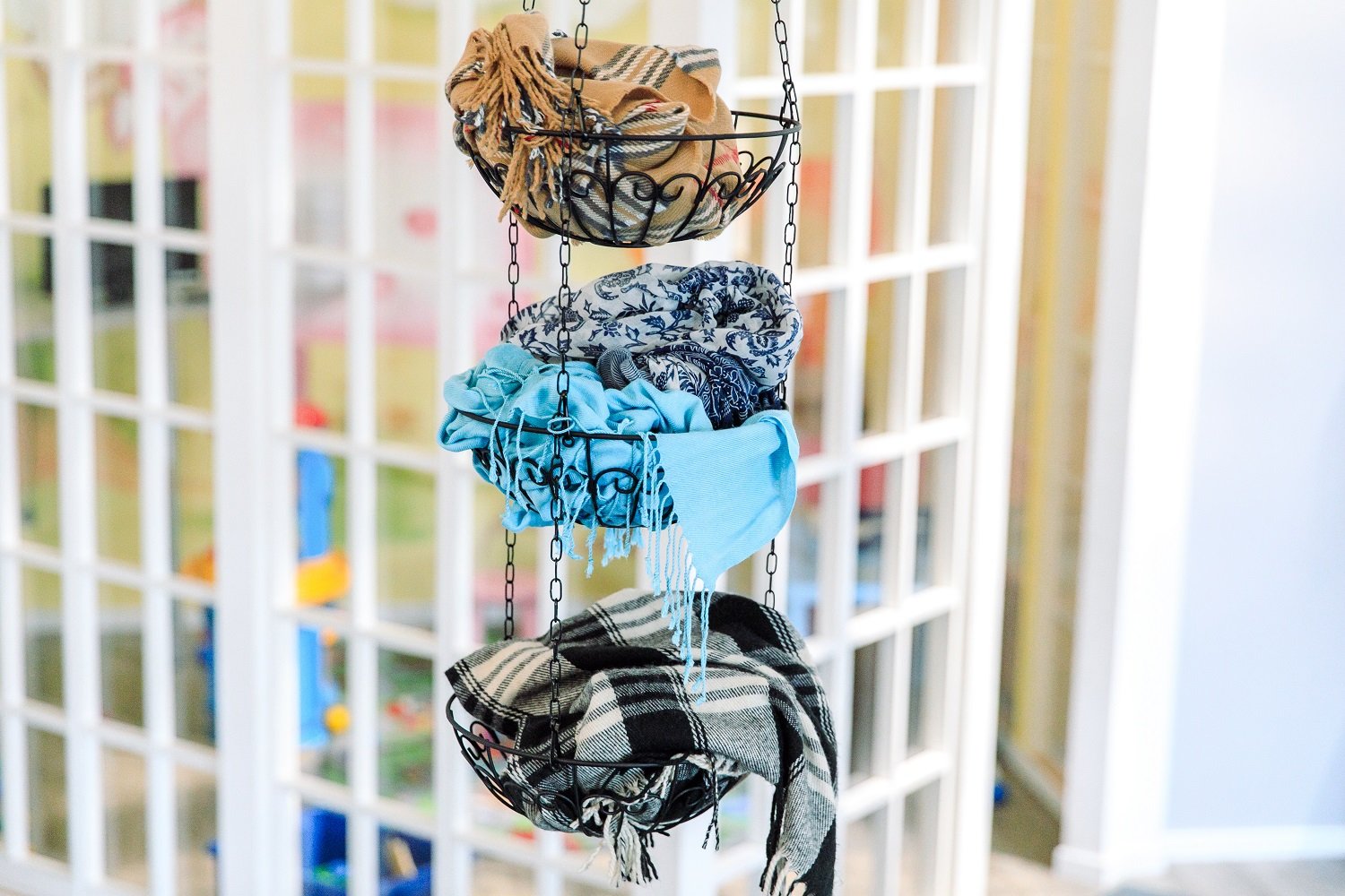 Chefarone Obstkorb zum Hängen Obst Hängekorb Küche 130cm Küchenampel