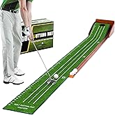 YOUCZON Putting Green Indoor,Golf Putting Mat with Auto Ball Return,Premium Crystal Velvet Surface, Practice Putting mat, Perfect Training Aid & Gift for Golf Lovers Christmas
