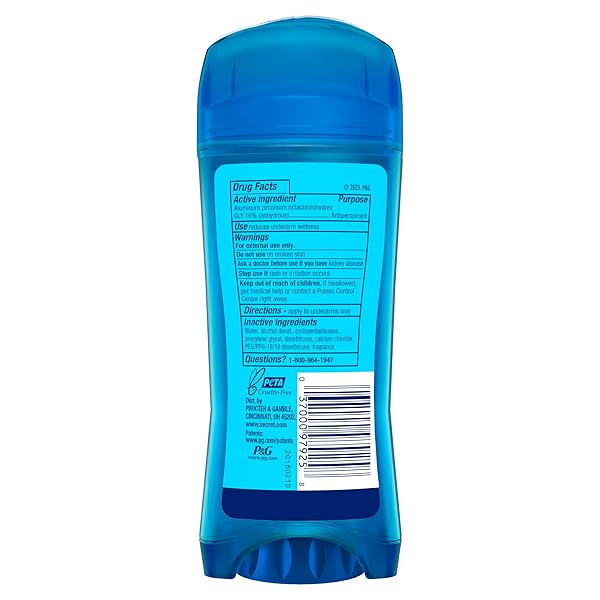 SECRET OUTLAST ANTIPERSPIRANT DEODORANT FOR WOMEN, 72HR SWEAT & ODOR PROTECTION, PH BALANCING MINERALS, CLEAR GEL, UNSCENTED 3.4 OZ