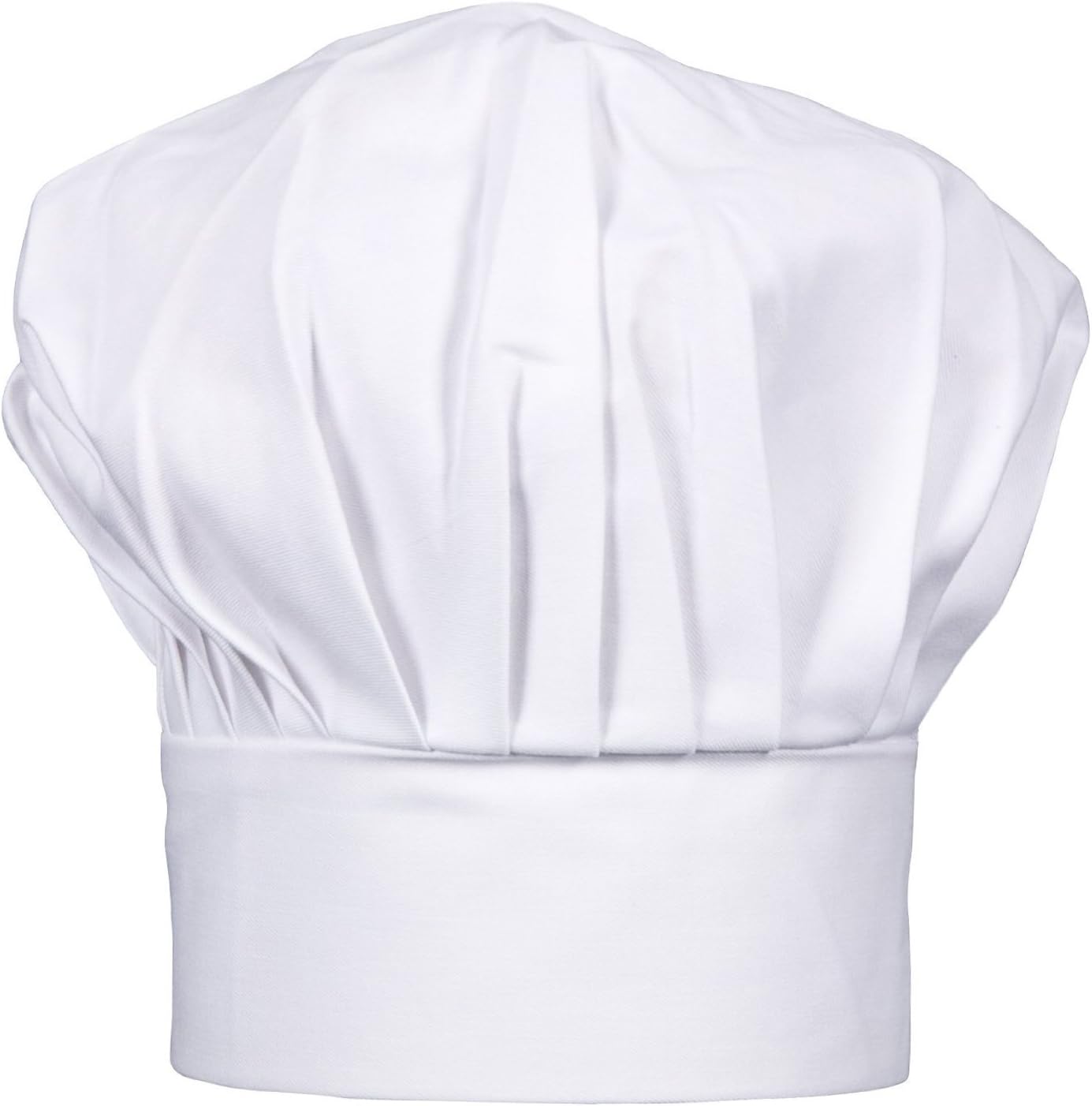 VAPSINT® Poly Cotton Adjustable White Chef Hat, Elastic Cooking Hat One