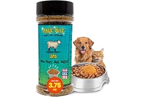 Wild Meadow Farms - Magic Dust Lamb Jerky Topper, Single Protein Pet Food Topper for Dogs and Cats, Enhance Flavor & Elevate Mealtime Excitement for Picky Eaters - 3.5 Ounce Bottle in Lamb Flavor