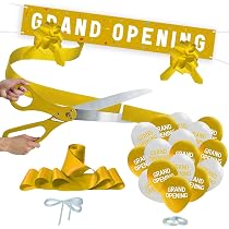 Amazon.com: Grand Opening Gold Ribbon Cutting Ceremony Kit - 25 ...