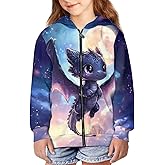 DISNIMO Zip Up Hoodie Sweatshirt for Girls Zipper Jacket Boys Lightweight Fall Coat Long Sleeve Pullover Top Casual Outfits