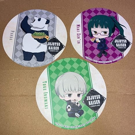 Amazon 呪術廻戦 アニメイトカフェ アニカフェ 特典 コースター 狗巻棘 パンダ 禪院真希 アニメ 萌えグッズ 通販