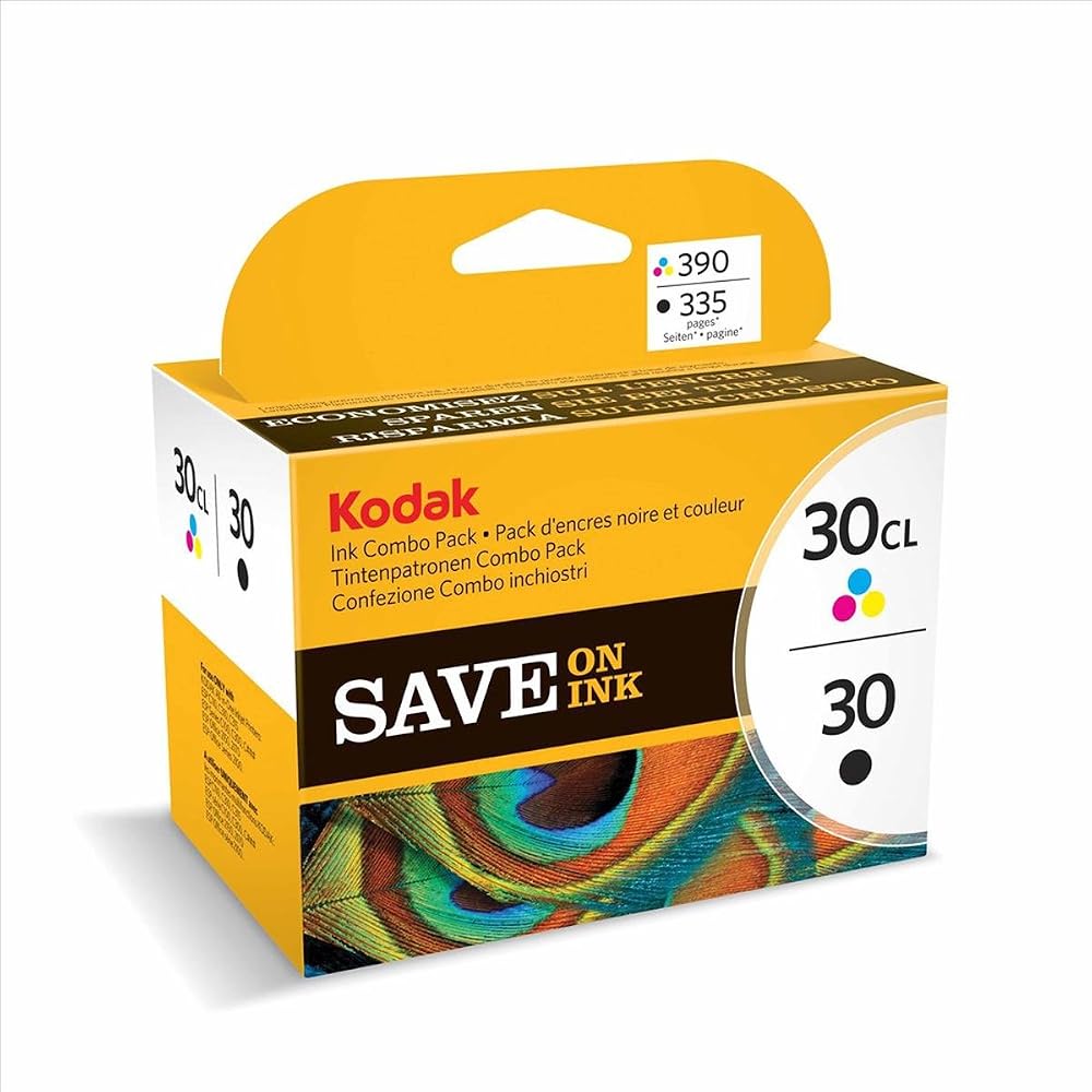 Kodak 30B/30CL Ink Cartridge Combo Pack Black Colour 335/390 Pages Yield