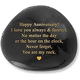 Happy Anniversary Decorative Stones Rock - Heartwarming You are My Rock Wedding Presents, Inspiring Anniversaries Keepsake for Her, Decorative Accessories Anniversary Present for Him