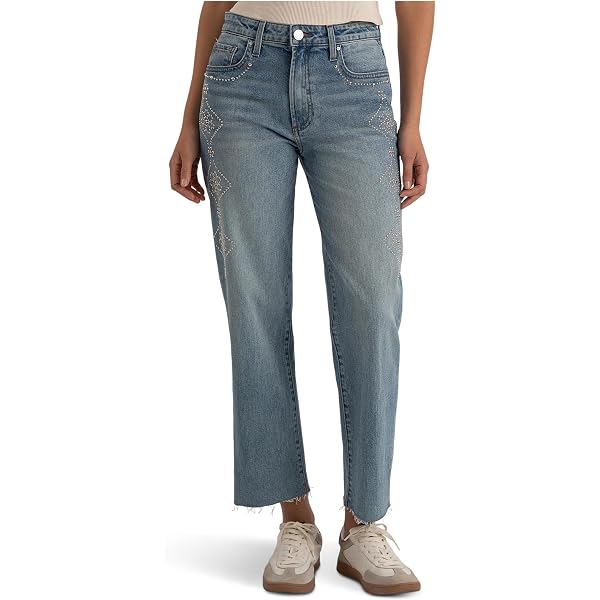 Rachael ぺージ KUT from the Kloth, Womens, Rachael High-Rise Fab Ab Mom Raw Hem