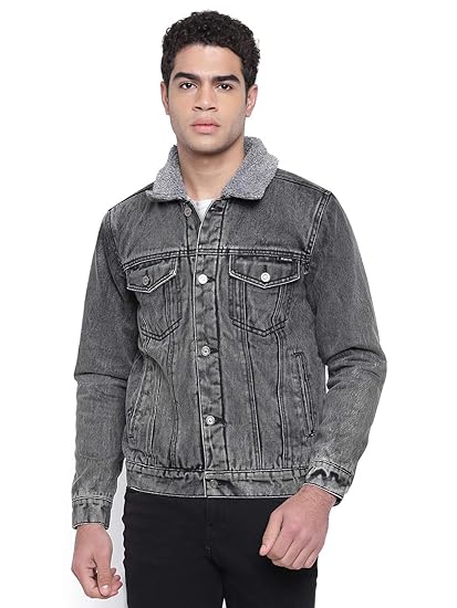 charcoal grey denim jacket