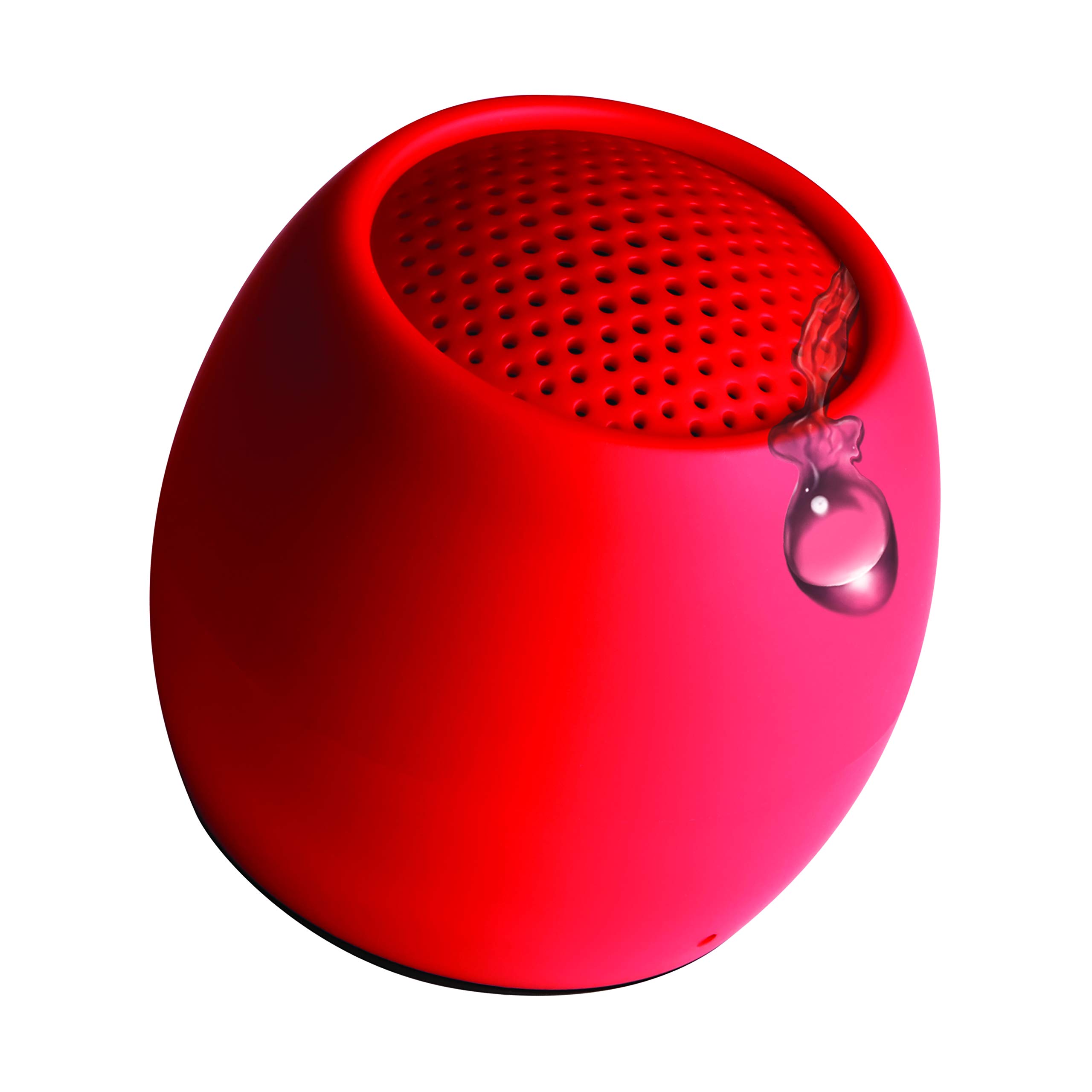Boompods Zero Mini Bluetooth Speaker - Small Portable Speakers, IPX6 Waterproof, 5hr Playtime, Wireless Travel Speaker with Microphone & Dual Pairing, for Bathroom Shower, Outdoor & iPhone, Red — image 1